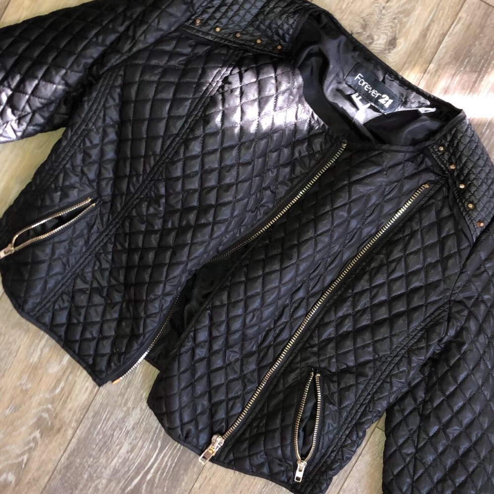 Quilted faux leather
